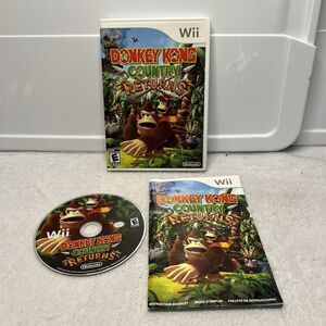Donkey Kong Country Returns (Nintendo Wii, 2010) Complete w/ Manual Tested Works